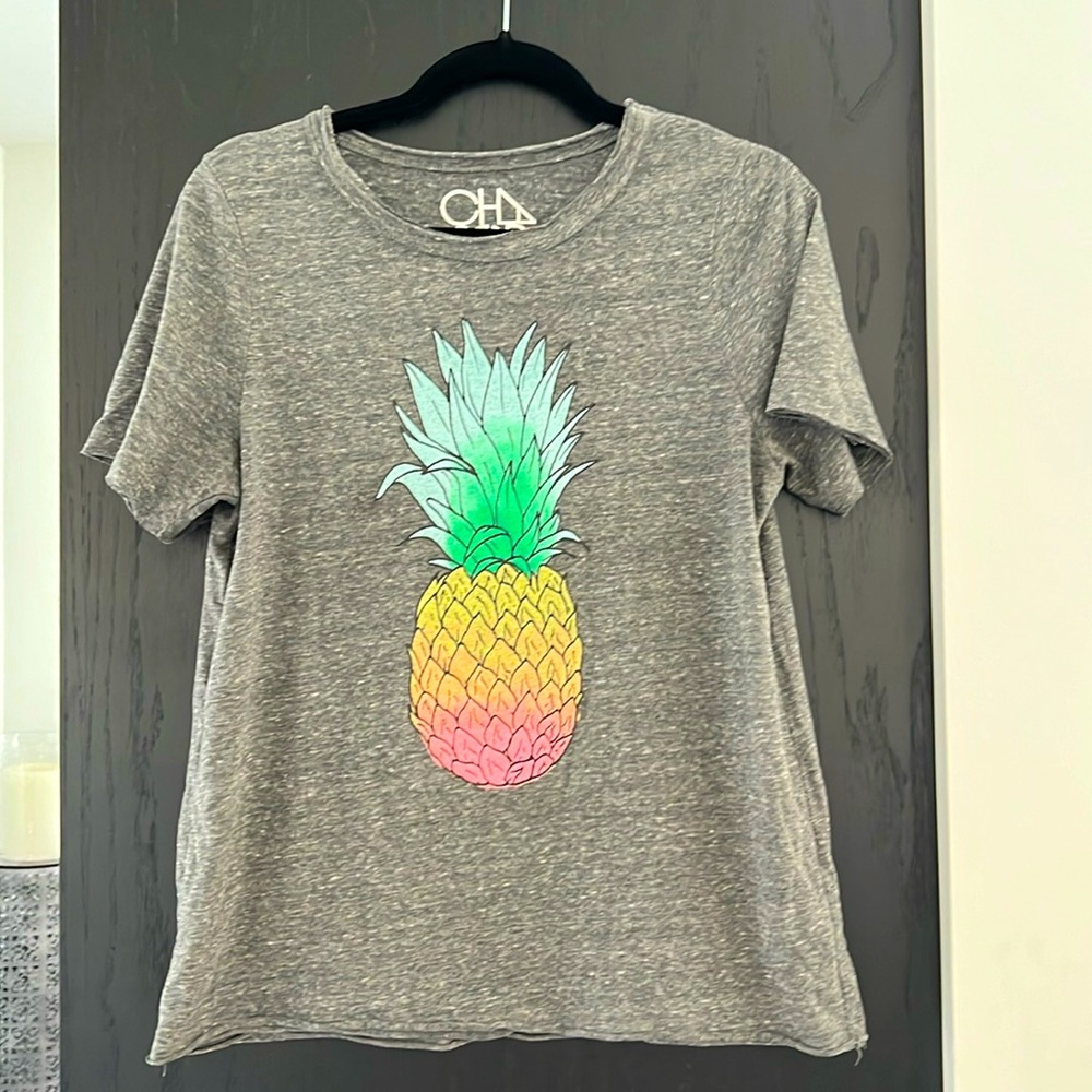 Chaser Pineapple Grey Tee Shirt Small